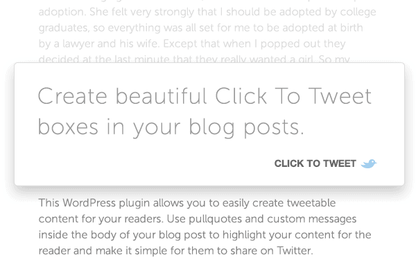 Click to Tweet Plugin