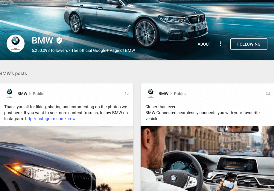 bmw-page-on-google