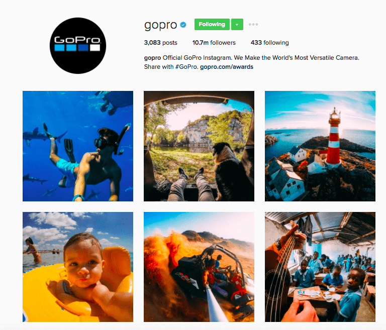 Best Brands on Instagram - GoPro