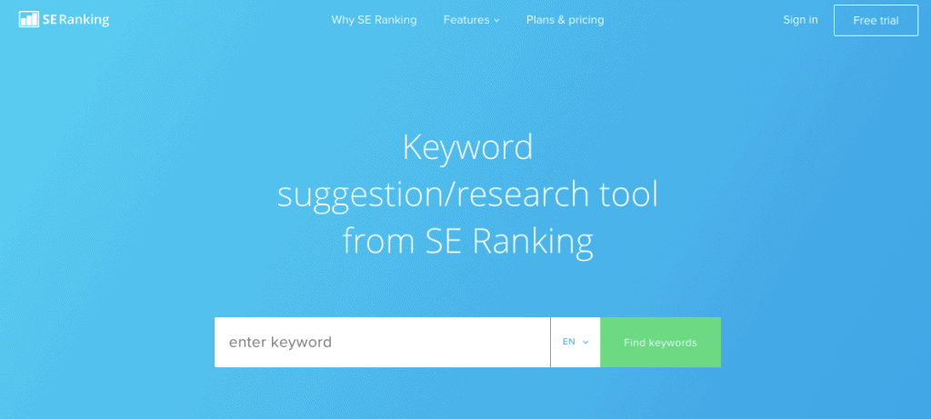 SE Ranking - Keyword Research Tool