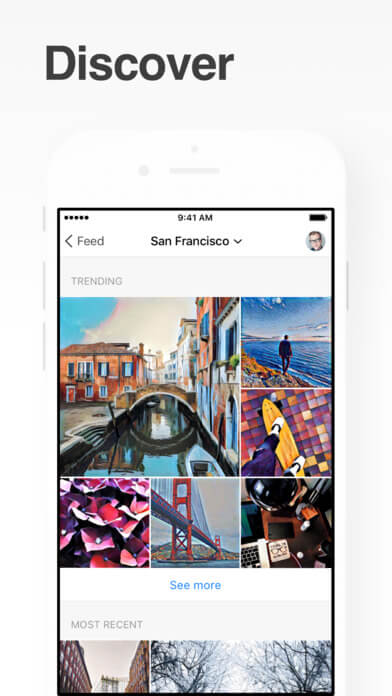 Prisma for Business - Prisma transforms your photos into artworks using the styles of famous artists: Munk, Picasso as well as world famous ornaments and patterns.