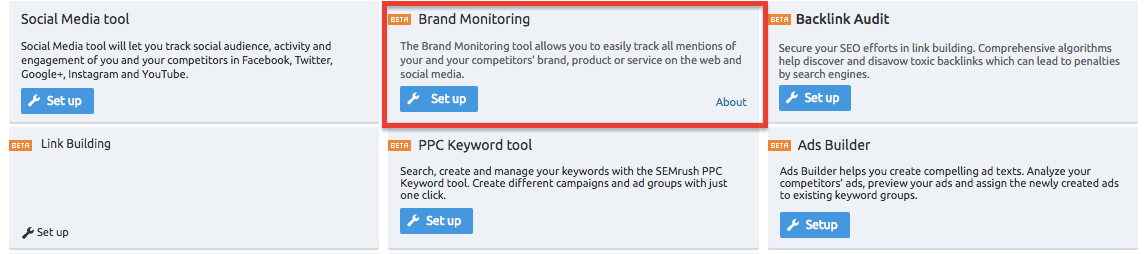 Brand Monitoring Tool - SEMrush