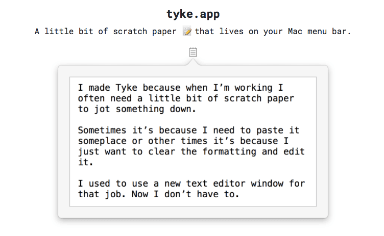 Tyke App for Mac