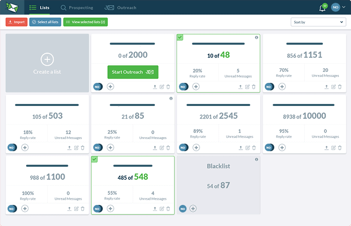 Ninja Outreach Interface