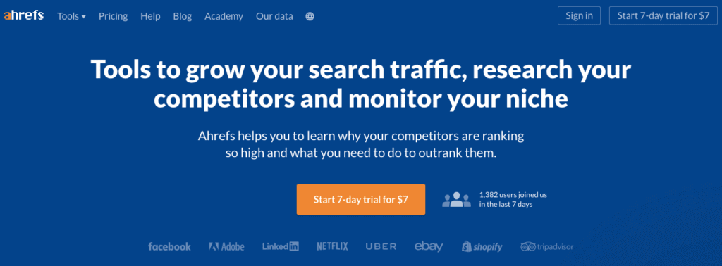 Ahrefs 2018: SEO Tools