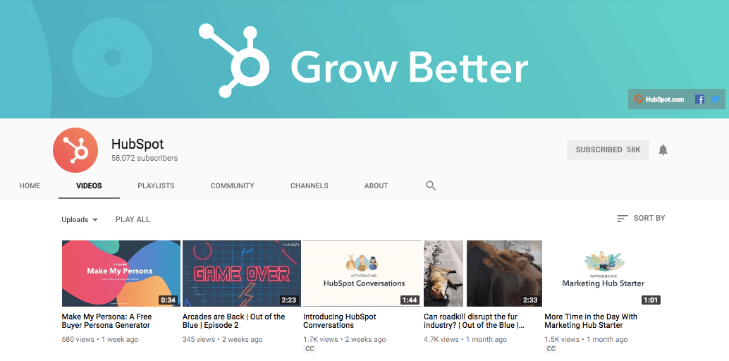 HubSpot - YouTube Channel