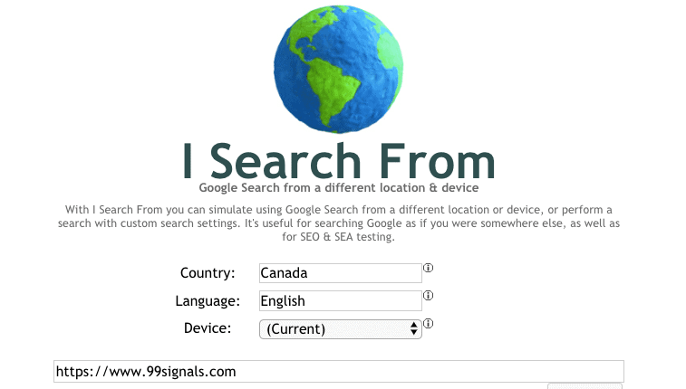With this tool, you can simulate using Google Search from a different location or device, or perform a search with custom search settings.