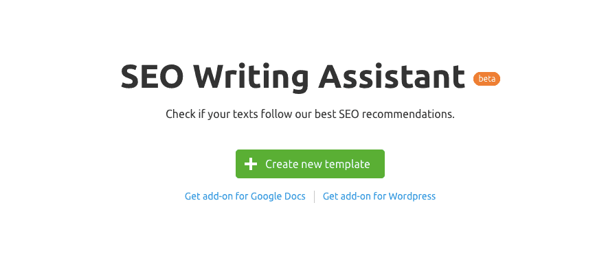 SEO Writing Assistant by SEMrush