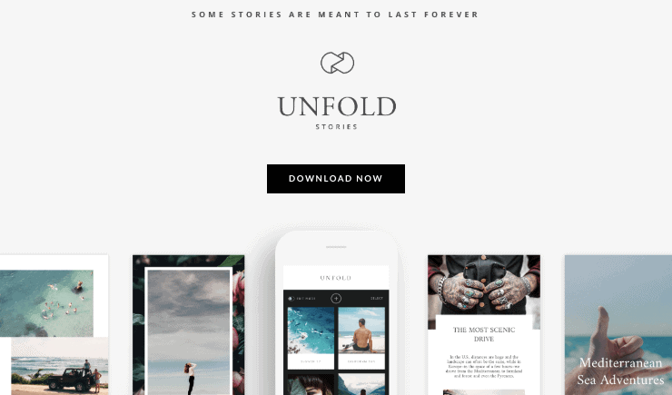 Unfold is a mobile app which lets you create beautiful stories on Instagram, Snapchat, and Facebook with minimal and easy-to-use templates.
