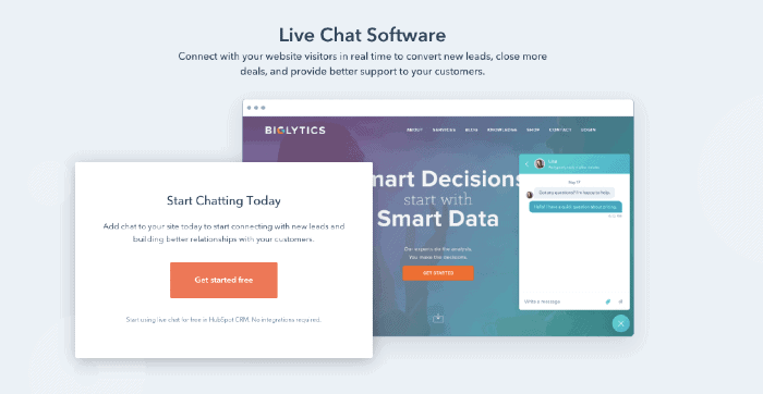 HubSpot Live Chat