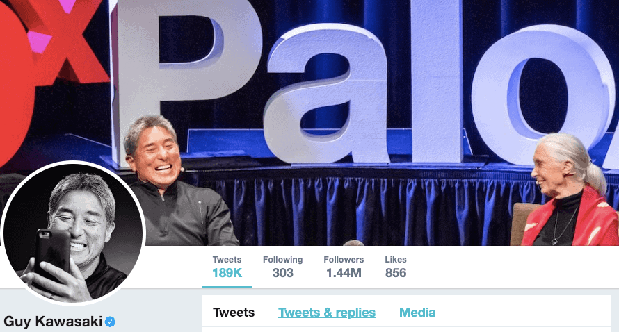 Guy Kawasaki on Twitter