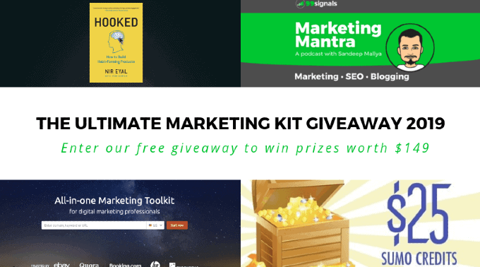 The Ultimate Marketing Kit Giveaway 2019 by 99signals