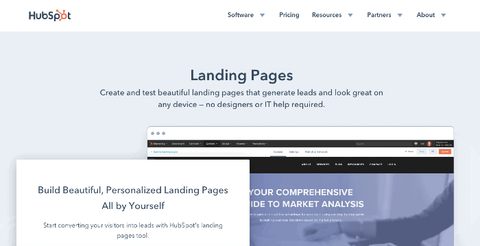 HubSpot Landing Page Builder