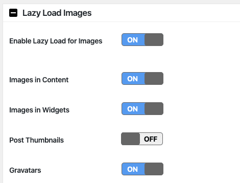 a3 Lazy Load - Plugin Settings