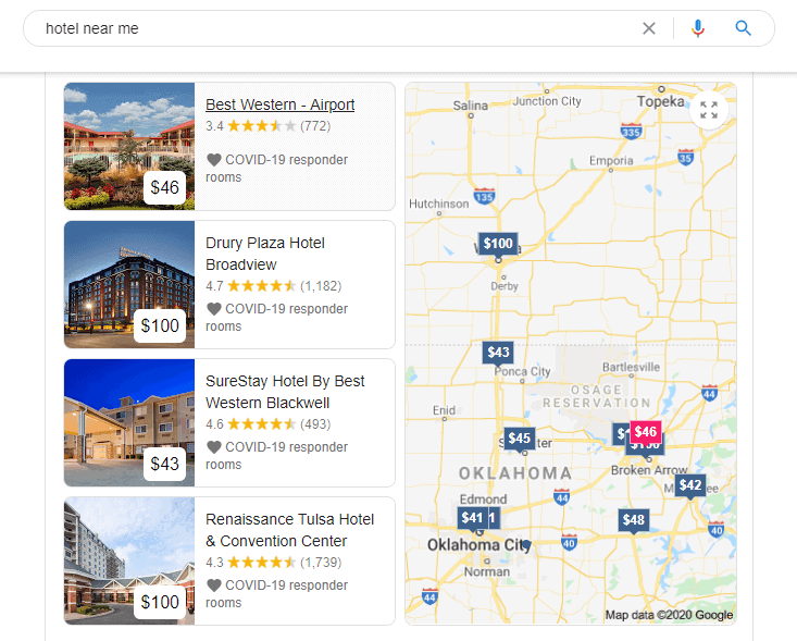 Local Search Results - Hotels