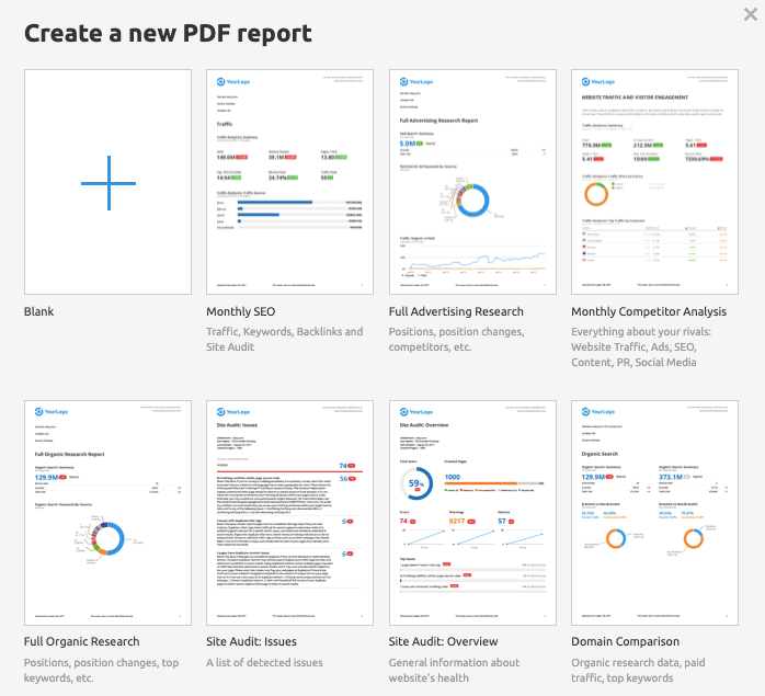 PDF Reports - SEMrush