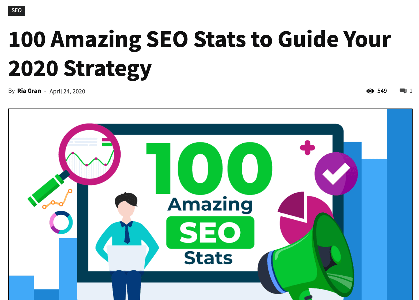 SEO Stats - Linkable Content Example