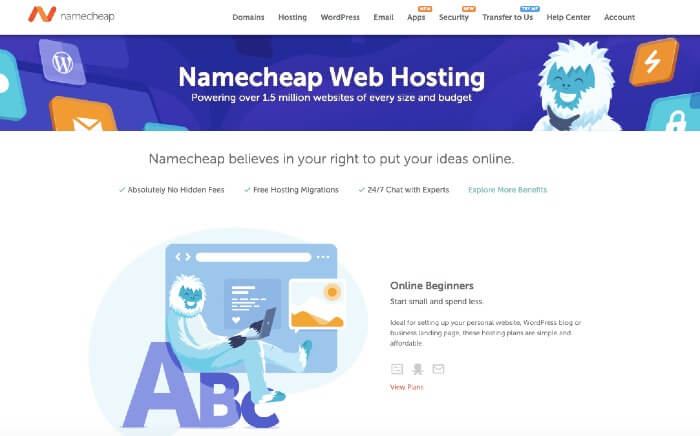 Namecheap Web Hosting - Best Web Hosting Plans for Bloggers