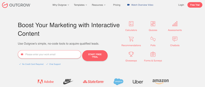 Outgrow - Interactive Content Marketing Tool
