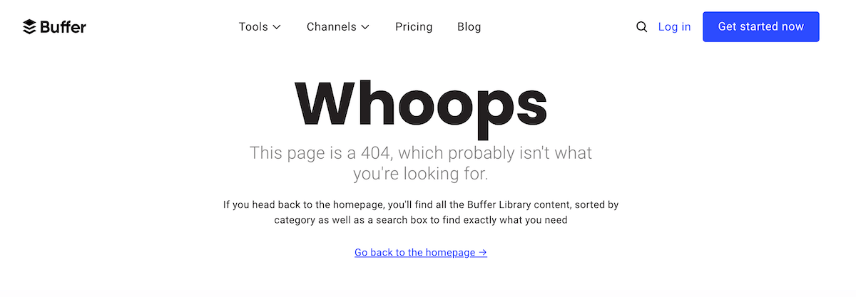 Buffer 404 Error