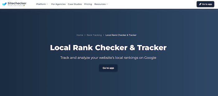 Sitechecker - Local Rank Tracker