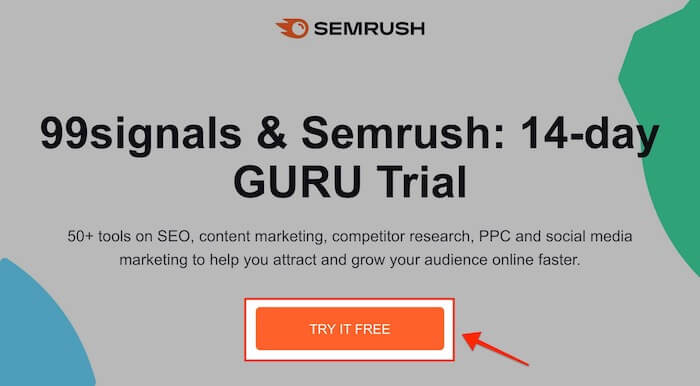 Semrush Guru Trial Offer
