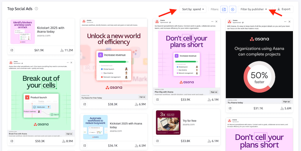 Top Social Ads - AdClarity_Filters